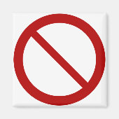 Aimant Interdire ou interdire le symbole (Devant)