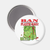 AIMANT INTERDIRE... SACS EN PLASTIQUE ! (Recto/Verso)