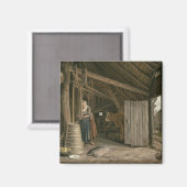 Aimant Intérieur de la grange avec le beurre d'odeur dome (Recto/Verso)