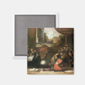 Aimant Intérieur d'une salle avec géographes (Recto/Verso)