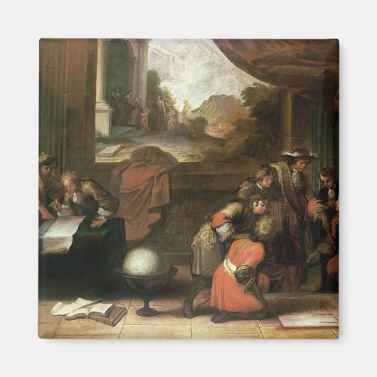 Aimant Intérieur d'une salle avec géographes (Devant)