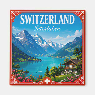 Aimant 🏔️ Interlaken Suisse Mémoire de vacances alpines