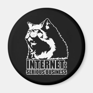 Aimant Internet : Affaires sérieuses (T-shirt drôle de