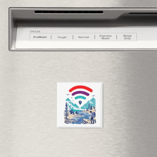 Aimant Internet Explorer, cadeau wifi hommes femmes (In Situ (Lave-vaisselle))