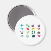 Aimant Internet Icons (Recto/Verso)