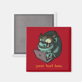 Aimant Internet Troll Sur Ordinateur Portable Trolling Le (Recto/Verso)