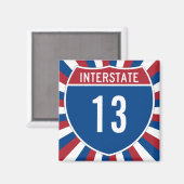 Aimant Interstate 13 (Recto/Verso)
