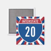 Aimant Interstate 20 (Recto/Verso)