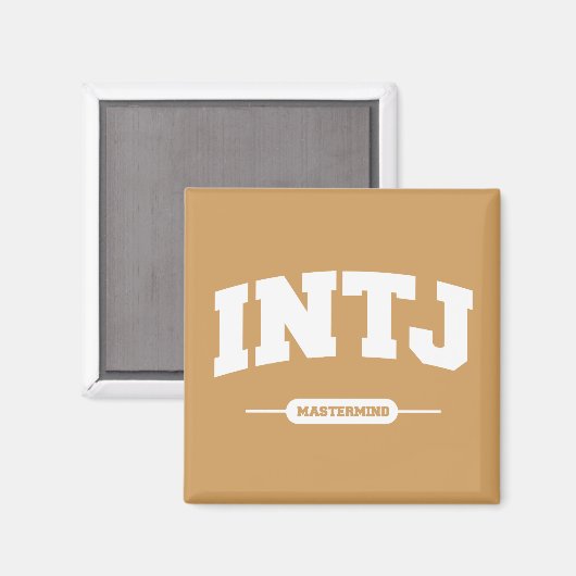 Aimant INTJ - Mastermind - Style universitaire (Recto/Verso)