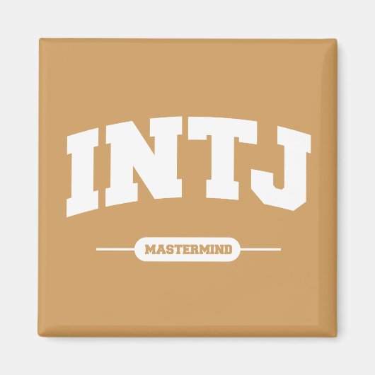 Aimant INTJ - Mastermind - Style universitaire (Devant)