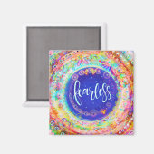 Aimant Intrépide Plutôt Amusant Floral Moderne Inspirivé (Recto/Verso)