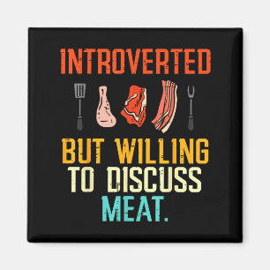 Aimant Introverti Mais Prêt à Discuter Viande Bbq Barbecu