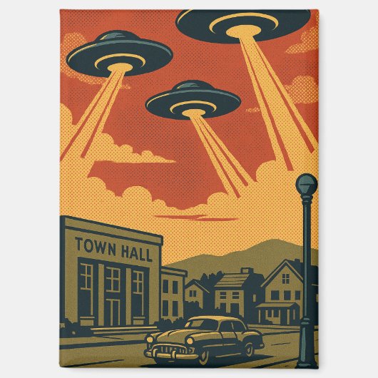 Aimant Invasion Alien Pop Art MCM (Recto)