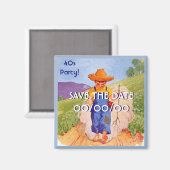 Aimant Invitation à une fête Save-the-Date Simple Plaisir (Recto/Verso)