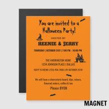 Aimant, Invitation de fête amusante Halloween Joye