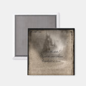 Aimant Invitations gothiques vintage Dark Castle (Recto/Verso)