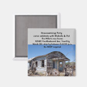 Aimant Invitations humoristiques de la fête du réchauffem (Recto/Verso)