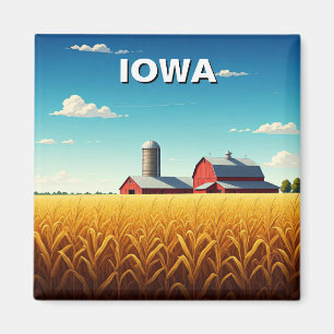 Aimant Iowa Cornfield Red Grange