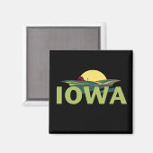 Aimant Iowa États-Unis d'Amérique (Recto/Verso)