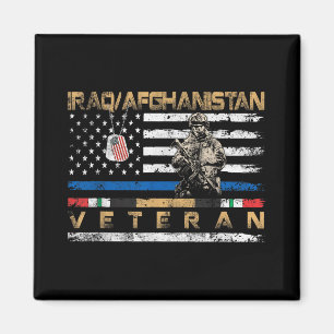 Aimant Irak Afghanistan Ancien drapeau Vintage moi patrio