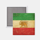 Aimant Iran Drapeau Lion et Sun Shah de l'Iran Drapeau ma (Recto/Verso)