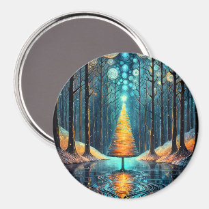 Aimant Iridescente Holiday Dream 🎄 brillant sapin de Noë