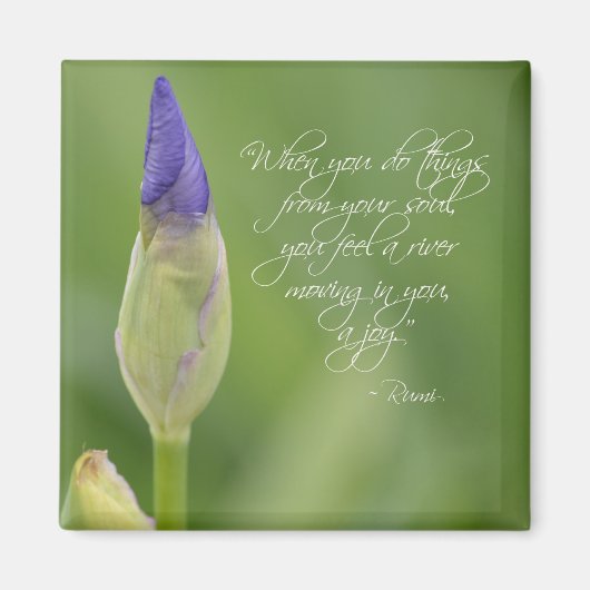 Aimant Iris avec citation (Devant)