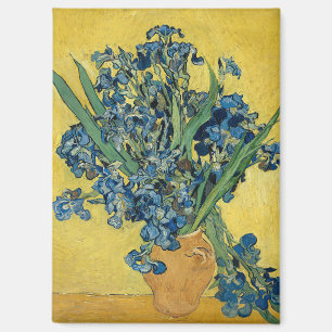 Aimant Iris de Van Gogh - Art audacieux bleu et jaune