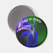 Aimant Iris Fleur de Drapeau Bleu Personnalisé (Recto/Verso)