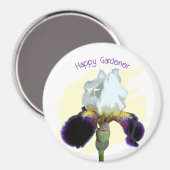 Aimant Iris Violet et Blanc (Recto/Verso)
