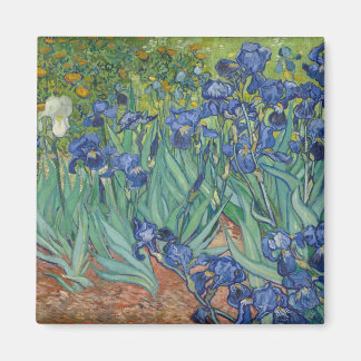 Aimant Irises bleu vert jaune Van Gogh