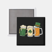 Aimant Irish Beer Irlande Drapeau St Patrick's Day Shamro (Recto/Verso)