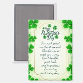 Aimant Irish blessings and shamrocks are symbols of luck (Recto/Verso)