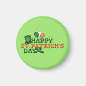 Aimant Irish Boots, Casquette et ballons, St. Patricks Da (Devant)