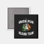 Aimant Irish Boxing Funny Irlande Drapeau - Irish Pub (Recto/Verso)
