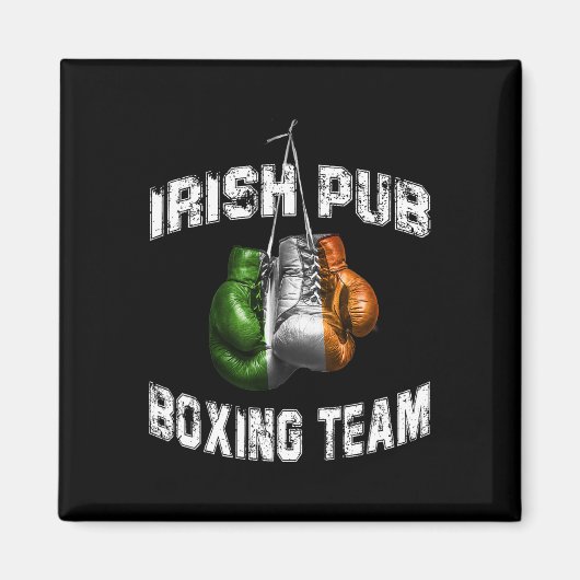 Aimant Irish Boxing Funny Irlande Drapeau - Irish Pub (Devant)