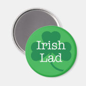 Aimant Irish Lad, Shamrock de la Saint Patrick (Recto/Verso)