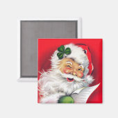 Aimant Irish Père Noël, Irish Christmas, Irlande (Recto/Verso)