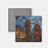 Aimant Irish Red Setter Halloween Éffrayant (Recto/Verso)