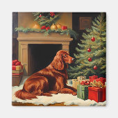 Aimant Irish Setter Christmas (Devant)
