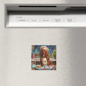 Aimant Irish Setter Gâteau de vacances : Noël festif (In Situ (Lave-vaisselle))