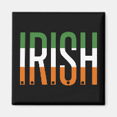 Aimant Irish St Patrick's Day Irlande Drapeau Shamrock Lu (Devant)