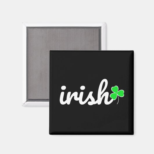 Aimant Irish St. Patrick's Day Shamrock chanceux (Recto/Verso)