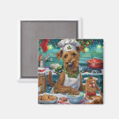 Aimant Irish Terrier Gâteau de vacances : Noël festif (Recto/Verso)