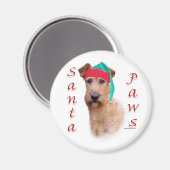 Aimant Irish Terrier Père Noël Paws (Recto/Verso)