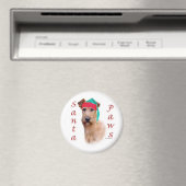 Aimant Irish Terrier Père Noël Paws (In Situ (Lave-vaisselle))