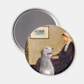 Aimant Irish Wolfhound 6 - La mère de Whistler (Recto/Verso)