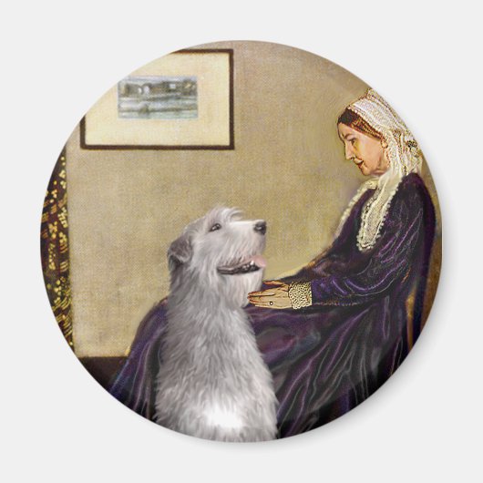 Aimant Irish Wolfhound 6 - La mère de Whistler (Devant)