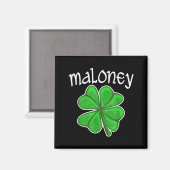 Aimant Irlandais Maloney Trèfle Chanceux Saint Patrick (Recto/Verso)