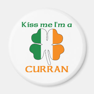 Aimant Irlandais personnalisé Kiss Me Je suis Curran